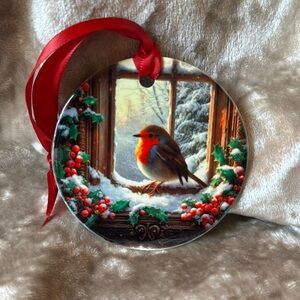 Christmas Red Robin Ornament